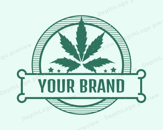 Marijuana Cannabis Badge logo template for Your Brand