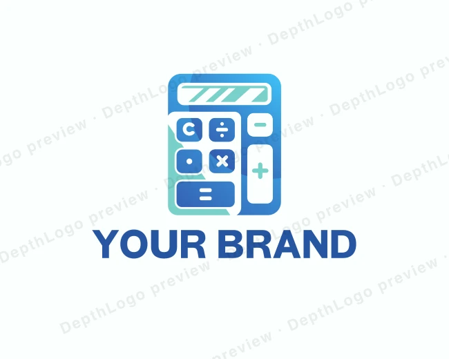 Math Calculator Accountant logo template for Your Brand