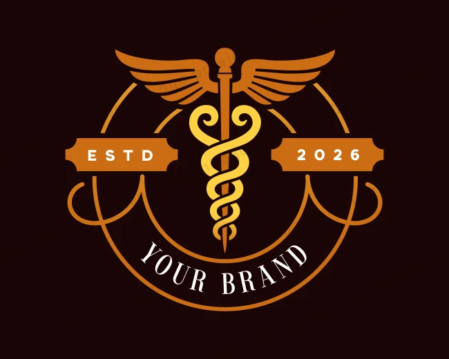 Medical Caduceus Therapy logo template for Your Brand
