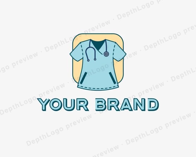 Medical Scrubs Uniform logo template for Your Brand