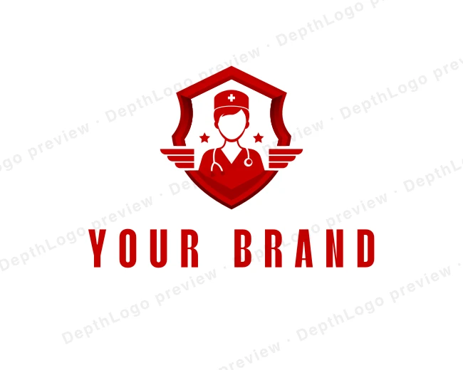 Medical Shield Nurse logo template for Your Brand