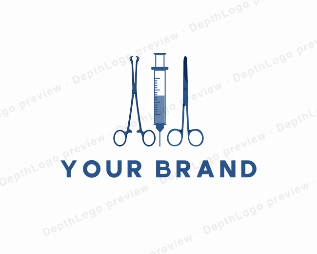 Medical Surgery Instruments logo template for Your Brand