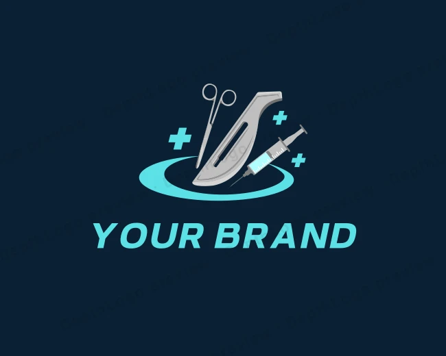Medical Surgery Scalpel logo template for Your Brand