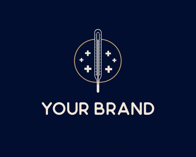 Medical Thermometer Apparatus logo template for Your Brand