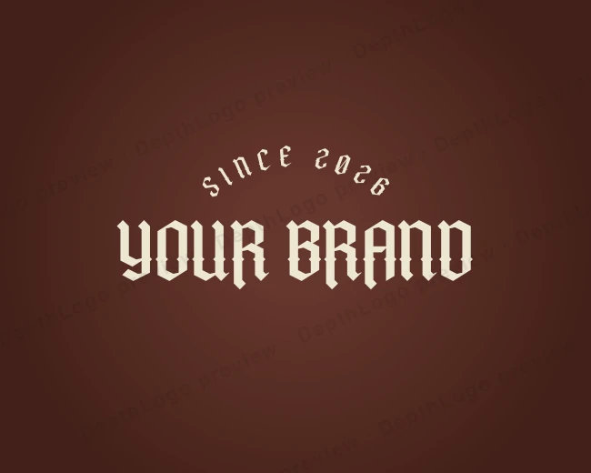 Medieval Calligraphy Font logo template for Your Brand