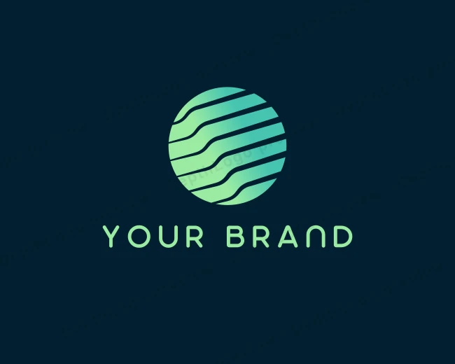 Minimalist Generic Waves Globe logo template for Your Brand