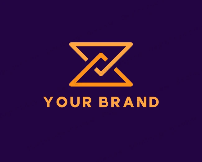 Minimalist Triangle Hourglass logo template for Your Brand
