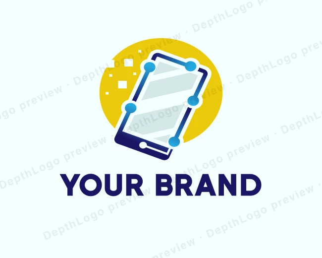Mobile Phone Circuit logo template for Your Brand