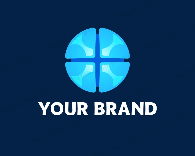Modern Circular Window logo template for Your Brand