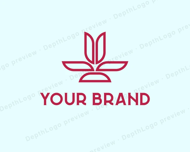 Modern Flower Tulip logo template for Your Brand