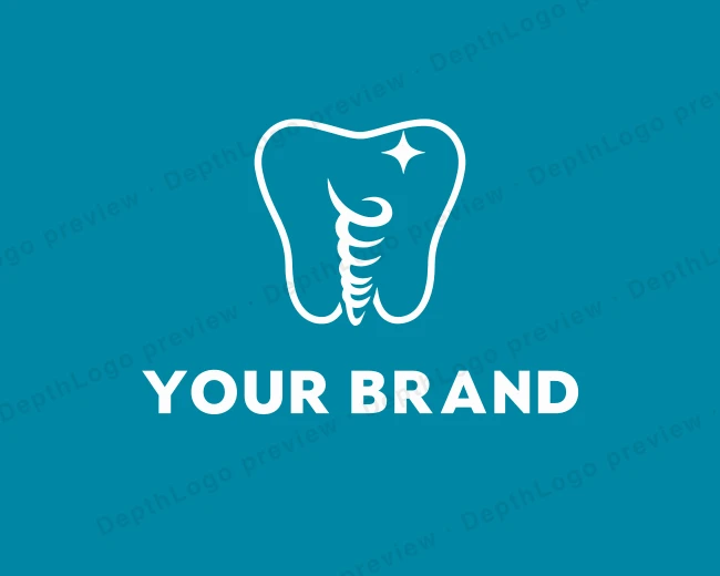 Molar Dental Implant logo template for Your Brand