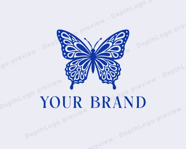 Monarch Butterfly Moth logo template for Your Brand