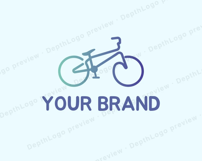 Monoline Bike Ride logo template for Your Brand
