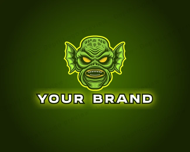 Monster Swamp Creature logo template for Your Brand