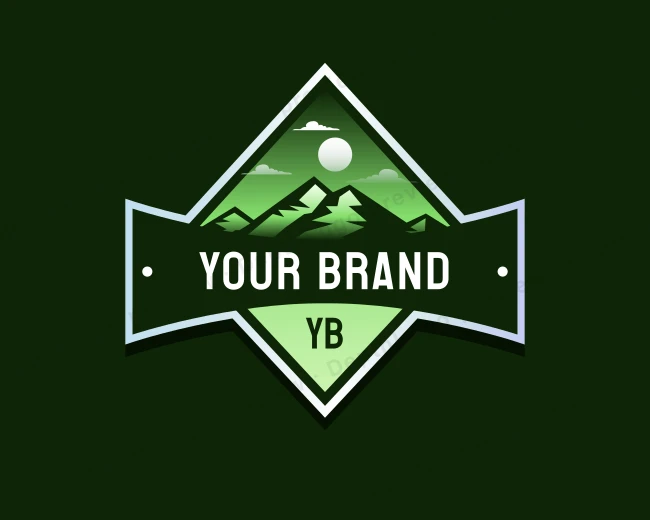 Mountain Hiking Camp logo template for Your Brand