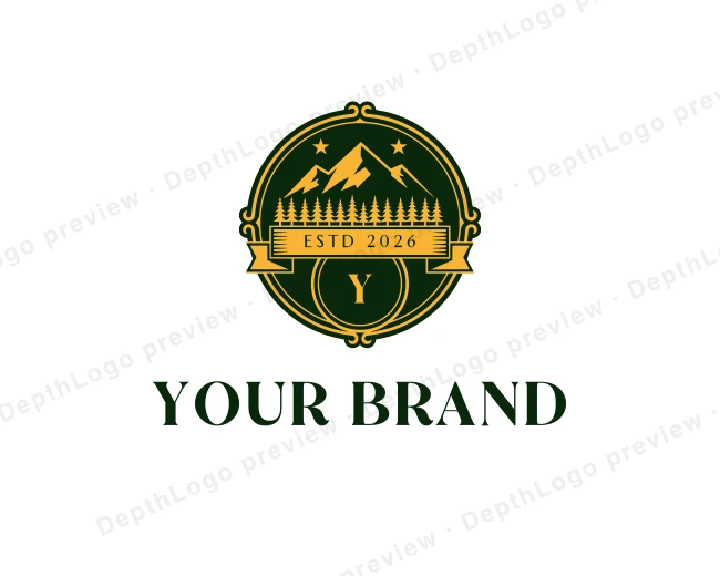 Mountain Hiking Camping logo template for Your Brand