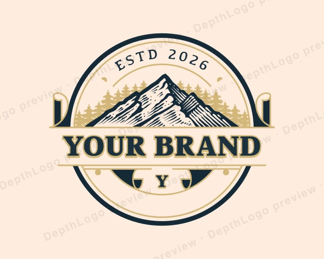 Mountain Outdoor Adventure logo template for Your Brand