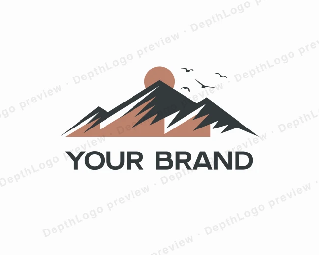 Mountain Outdoor Nature logo template for Your Brand