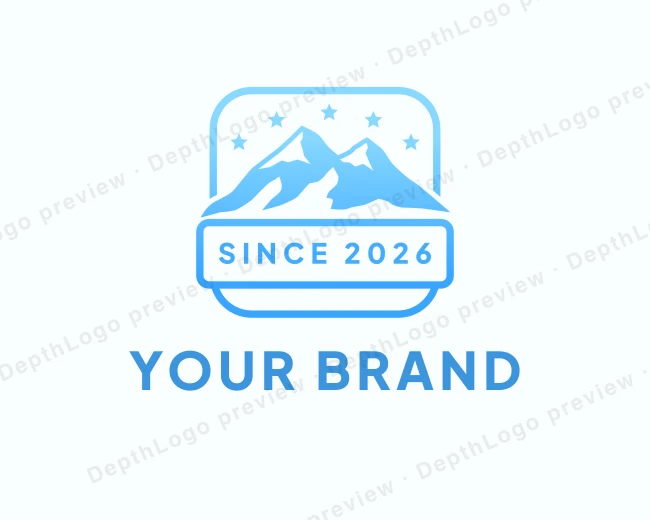 Mountain Snow Hill logo template for Your Brand
