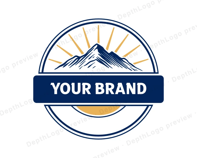 Mountain Summit Trekking logo template for Your Brand