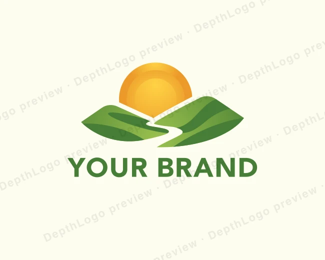 Mountain Valley Nature logo template for Your Brand