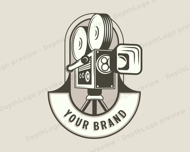 Movie Film Camera logo template for Your Brand