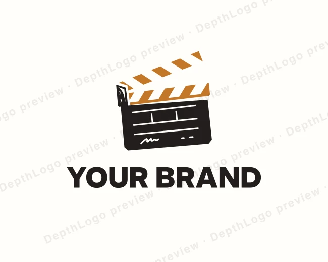 Movie Studio Clapperboard logo template for Your Brand