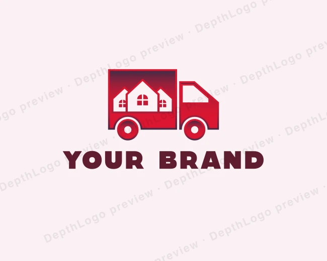 Moving Logistics Truck logo template for Your Brand