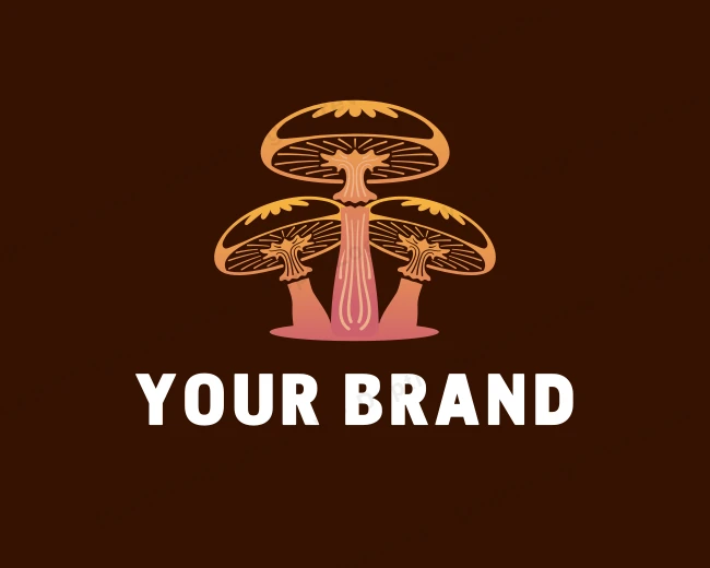 Mushroom Fungi Farm logo template for Your Brand