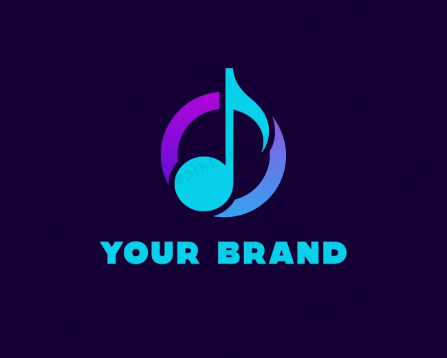 Music Media App logo template for Your Brand