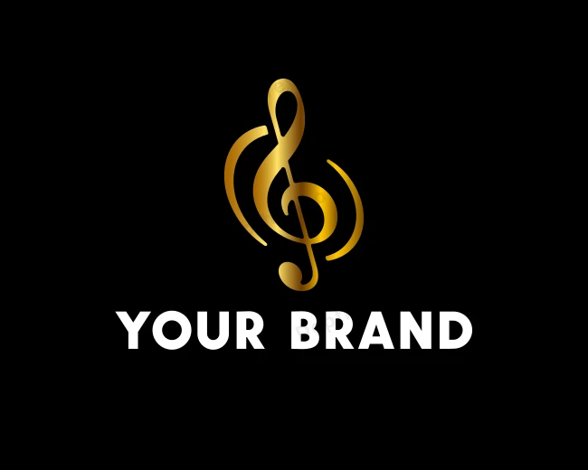 Music Note Clef logo template for Your Brand