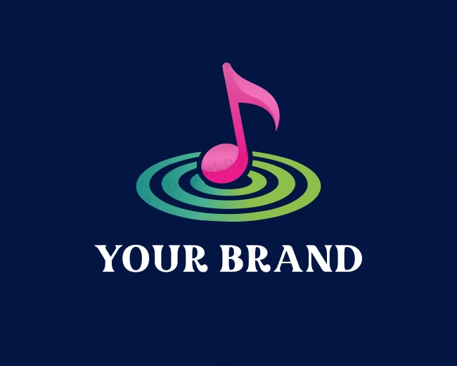 Musical Note Sound logo template for Your Brand