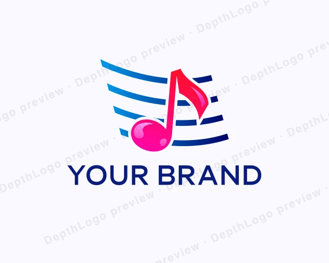 Musical Note Studio logo template for Your Brand
