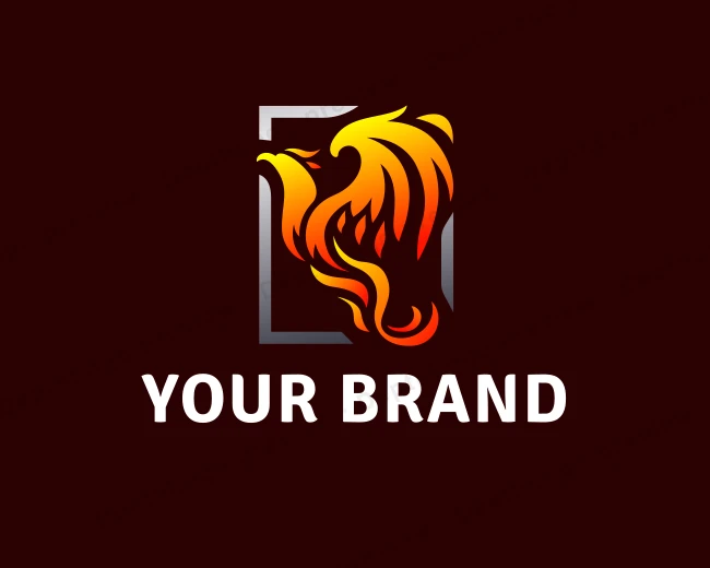 Mythical Creature Phoenix logo template for Your Brand