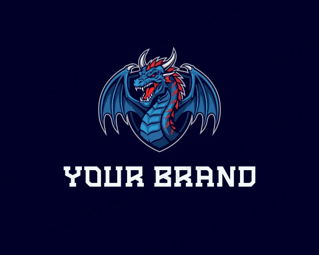 Mythical Fantasy Dragon logo template for Your Brand