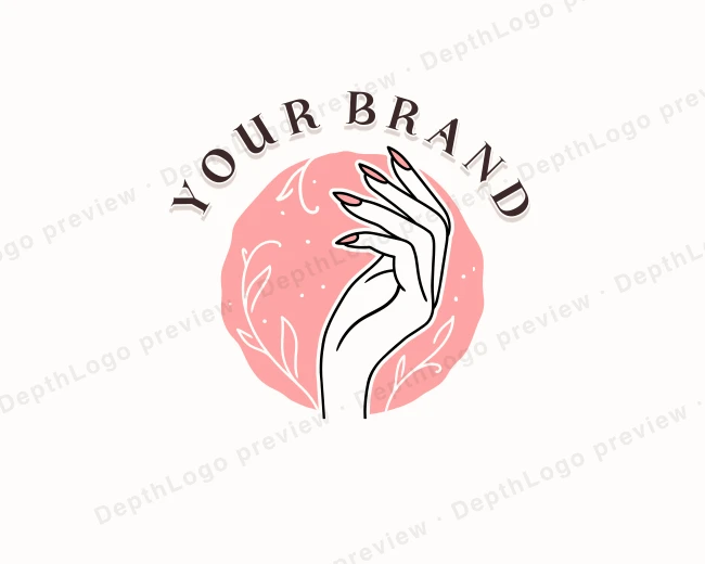 Nails Manicure Hand logo template for Your Brand
