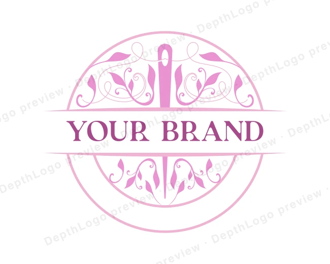 Needle Thread Sewing logo template for Your Brand