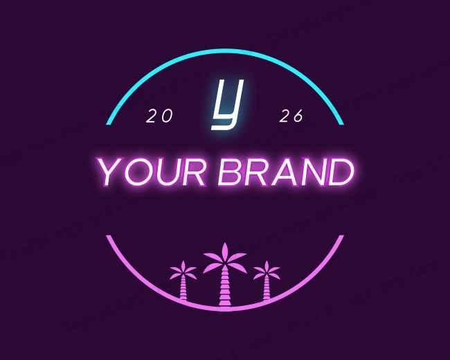 Neon Nightclub Bar logo template for Your Brand