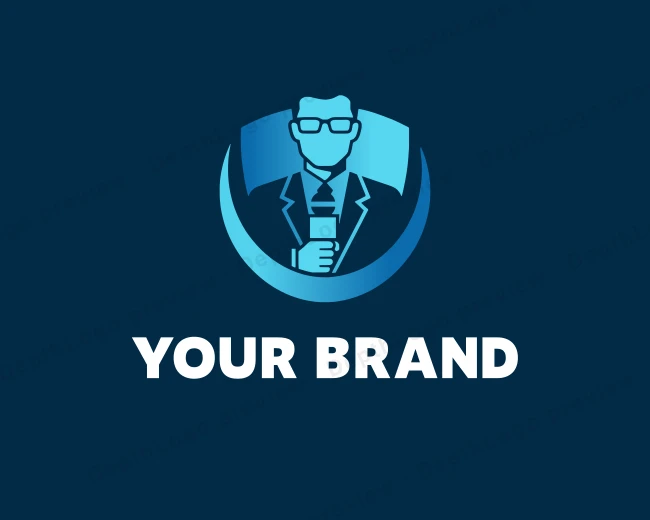 News Channel Anchorman logo template for Your Brand
