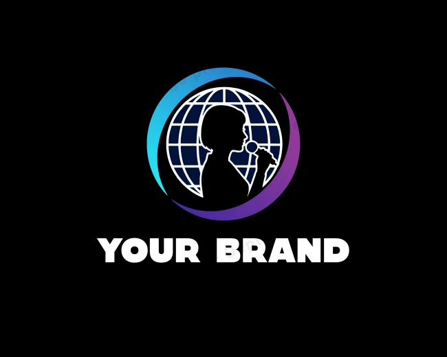 News Reporter Host logo template for Your Brand