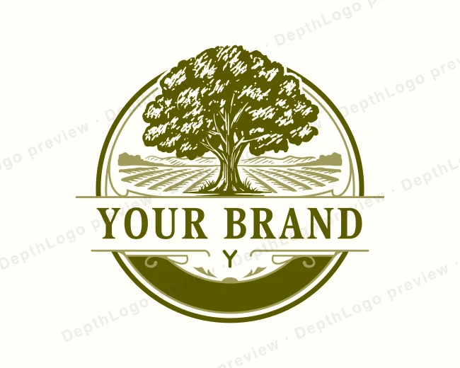 Oak Tree Agriculture logo template for Your Brand