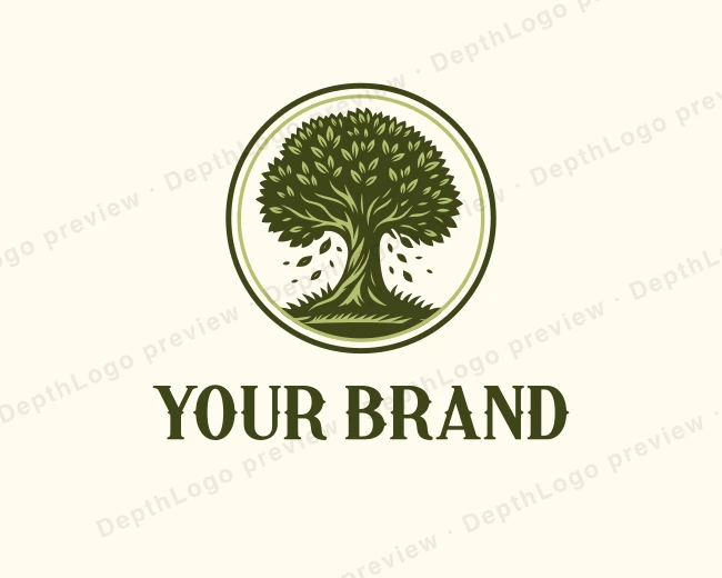 Oak Tree Forestry logo template for Your Brand