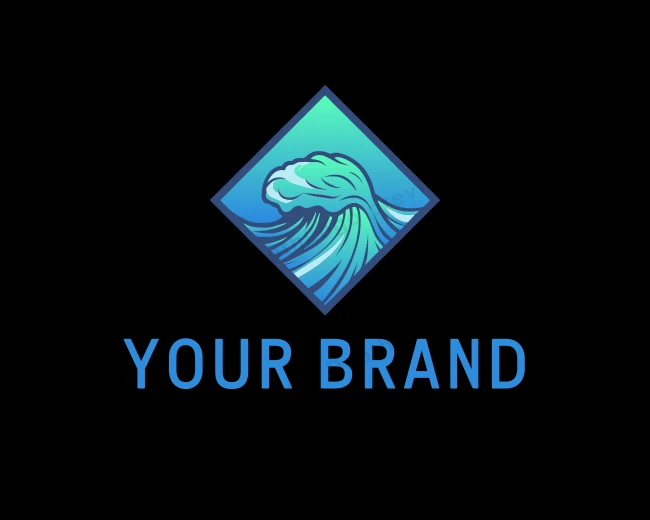 Ocean Surfing Water logo template for Your Brand