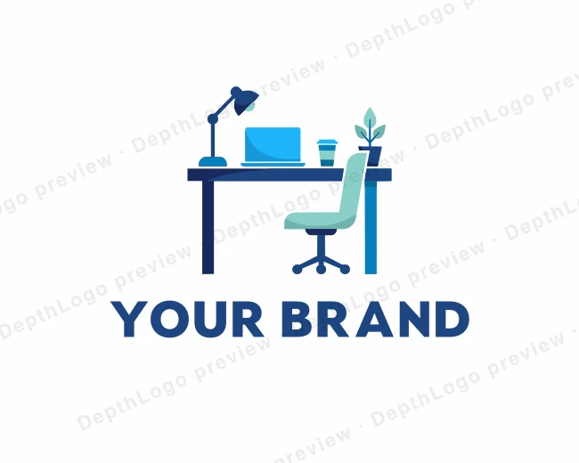 Office Coworking Desk logo template for Your Brand
