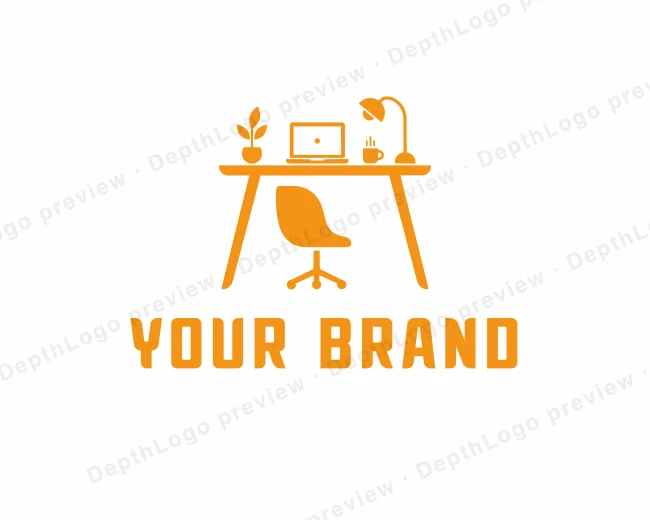 Office Desk Coworking logo template for Your Brand