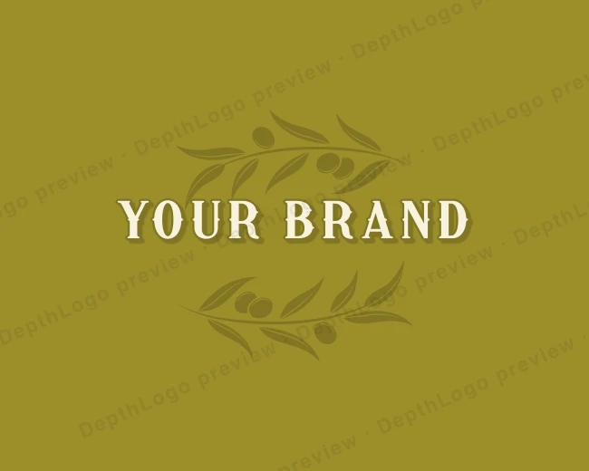 Olive Leaf Branch logo template for Your Brand