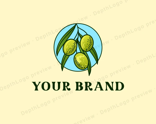 Olive Tree Greece logo template for Your Brand