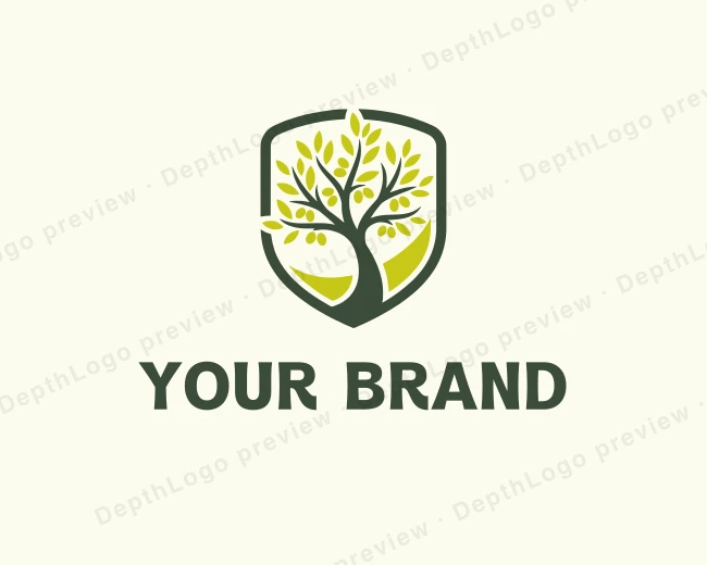 Olive Tree Leaves logo template for Your Brand