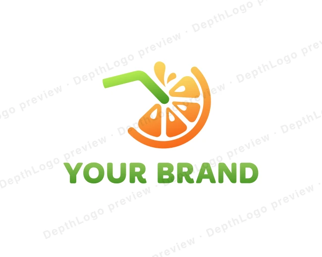 Orange Juice Drink logo template for Your Brand