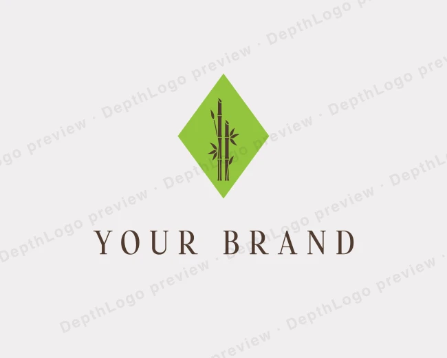 Organic Bamboo Plant logo template for Your Brand